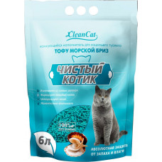 Чистый котик наполнитель соевый Морской