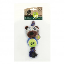 M-PETS Игрушка мягкая для собак Медведь Санчо ECO SANCHO с канатом и мячиком, 24 см M-PETS Игрушка мягкая для собак Медведь Санчо ECO SANCHO с канатом и мячиком, 24 см
