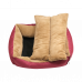 STORYTAILS Лежанка LOOIE прямоугольная с мехом, красная, L 95x75x28 см